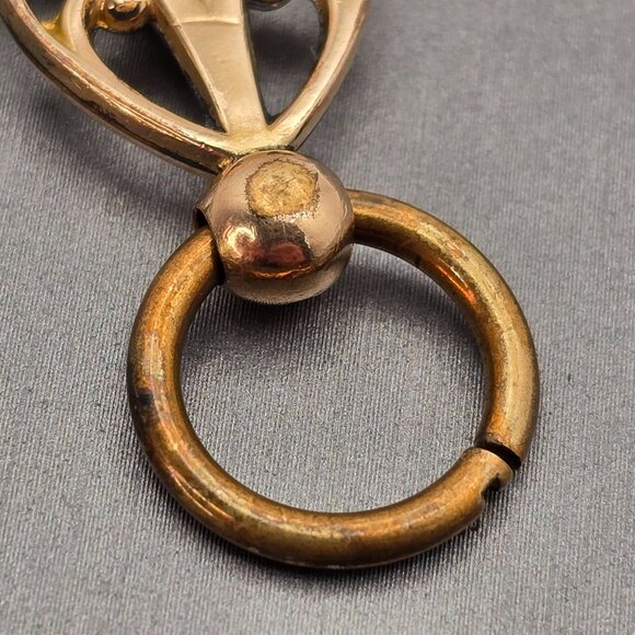 Antique Victorian Gold-Fill Fob Seal 'Optimists' Engraving Openwork Pendant Char - Picture 6 of 8